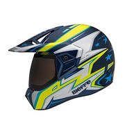 Capacete Moto Bieffe 3 Sport AZV50 Jean Azevedo - Segurança e Estilo Azul e Amarelo - imagem 3