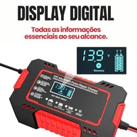Carregador Inteligente 12V Pratiarejo®: Revitalize Baterias de Carro e Moto com Display Digital e Função Reparadora - imagem 5