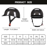 Capacete Moto Vintage Fibra de Carbono Aberto Leve - Aprovado DOT - imagem 4