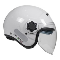 Capacete Moto GP Tech Zoom Branco: Estilo, Segurança e Conforto com Óculos Interno e Queixeira Removível - imagem 4