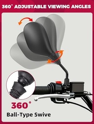 Espelhos Retrovisores Universais para ATV e Moto - Compatibilidade Ampla e Ajuste 360° - imagem 4