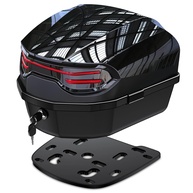 Baú Traseiro Moto 35L Impermeável com Encosto e Trava - Segurança e Conforto para suas Viagens - imagem 1