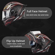 Capacete Modular para Moto com Bluetooth Integrado - Segurança e Conectividade ECE Aprovado - imagem 3