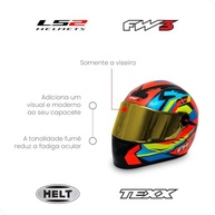 Viseira Dourada 2.00mm para Capacete LS2, Helt, Texx, GT'S - Moto Visão - imagem 4