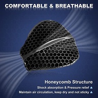 Almofada de Assento Gel Moto 3D Favo de Mel: Conforto e Absorção de Choque para Viagens Longas - imagem 5