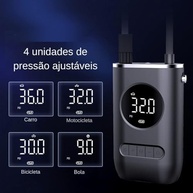Mini Compressor de Ar Portátil: Calibrador Digital Recarregável para Carro, Moto, Bike e Bola - imagem 5