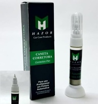 Caneta Hazor Pintura Reparadora Tira Risco Carro Moto Caminhão, Diversas Cores, 12 cm (CINZA PLATINUM) - imagem 4