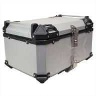 Bau de Moto 60L Universal em Alumínio Anti-Roubo - Segurança e Estilo (Prata) - imagem 4