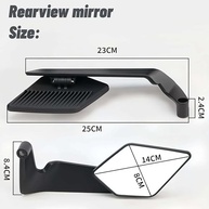 Espelhos Retrovisores Moto 360° Rotativos para Kawasaki Z900, Z650, Z1000, Duke 390/690/790/1290 e Mais - Estilo Asa de Vento Ajustável - imagem 5
