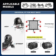 Rhinowalk Bolsa de Viagem para Moto: Rede de Carga Preta Essencial - imagem 5
