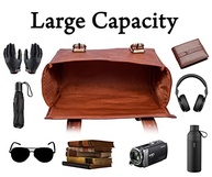 Bolsa Lateral de Couro Genuíno para Moto: Grande Capacidade e Estilo Vintage - imagem 5