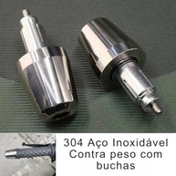 Contra Peso Guidão Moto Honda PCX, Titan, Fan 125/150/160 - Universal Cromado - imagem 3