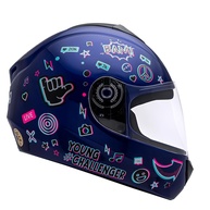 Capacete Moto Infantil Fly Young Live Azul Brilhante - Segurança e Estilo para Pequenos Aventureiros! - imagem 1