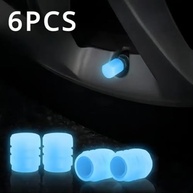 Kit 6 Tampas Válvula Pneu Mini Fluorescente Mix & Match para Moto e Carro - Verde - imagem 3