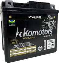 Bateria Moto Komotors Premium KP6AHp 6Ah Selada: Potência e Durabilidade para sua Biz 110/125 e CG 125/150/160 - imagem 1