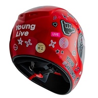 Capacete Moto Infantil Fly Young Live Vermelho Brilhante - Segurança e Estilo para Pequenos Aventureiros! - imagem 5