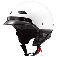 Capacete LS2 Bagger Moto Meio Capacete - Estilo e Segurança em Branco Pérola Brilhante - imagem 2
