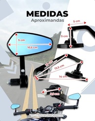 Retrovisor Ponta de Guidão Moto: Segurança e Estilo para Sua Pilotagem - imagem 3
