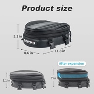 Bolsa Traseira Moto 15L Impermeável Couro Sintético - Aventura e Praticidade - imagem 3