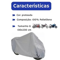 Capa Moto Impermeável Térmica Metalizada - Proteção Total Sol, Chuva e Calor (130x230cm) - imagem 4