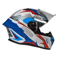 Capacete Moto GP Tech Pilot Hacker Fechado Branco/Azul - Estilo Urbano e Segurança Top - imagem 2