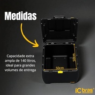 Bauleto Traseiro Moto 140L Preto Universal iCbras: Aventura e Segurança Ampliadas - imagem 4
