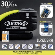 Trava de Disco de Moto ARTAGO 30x14 com Alarme Antirroubo - Segurança Máxima para Sua Moto - imagem 3