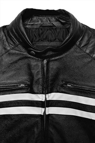 Jaqueta masculina de couro refletiva HD para motociclista - Jaqueta Harley para motocicleta - Jaqueta de ventilação com elos de passagem - imagem 3