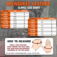 Luvas de Motociclista Milwaukee Leather Masculinas - Couro Acolchoado com Gel e Palma Curta - imagem 4
