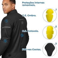 Jaqueta Vent Shiver Com Proteção Masculina Motociclista Motoqueira - imagem 5