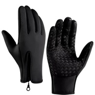 Luvas Impermeáveis Térmicas com Touch Screen para Motociclistas e Ciclistas - Proteção e Conforto em Preto - imagem 2