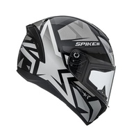 Capacete Peels Spike II: Estilo Geométrico Preto e Prata com Viseira Clara para Motociclistas - imagem 2
