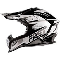 Capacete Motocross Fast Tech Limited Edition 60 Branco/Cinza - Segurança e Estilo - imagem 2