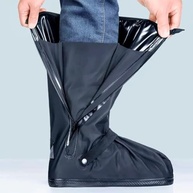 Polaina Bota Galocha 100% Impermeável De Chuva Para Moto Motoqueiro Solado Meia Sola (Preto, BR, Adulto, Alfa, GG, Único) - imagem 4