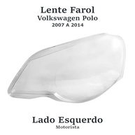 Lente Farol Polo 2007-2014 Lado Esquerdo (Motorista) Cristal Transparente - imagem 3