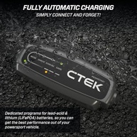CTEK CT5 POWERSPORT: Carregador Inteligente 12V para Motos, Quadriciclos e Mais (AGM, Gel, LiFePO4) - imagem 4