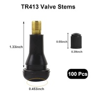 100 Peças Válvulas Pneu TR413/TR414 - Borracha Durável para Carros e Motos - imagem 4