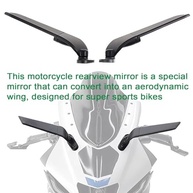 Espelho Retrovisor Asa Aerodinâmica para Motos Esportivas - Ângulo Amplo Ajustável - imagem 5