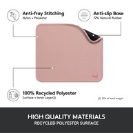 Mouse Pad Logitech Studio Series com Base de Borracha Antiderrapante, Fácil Deslizamento e Superfície Resistente a Derramamentos - Grafite - imagem 5