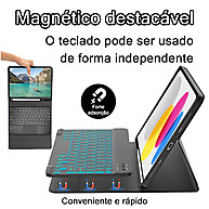 Capa Samsung Tab S6/A9+: Teclado Bluetooth + Mouse! - imagem 1