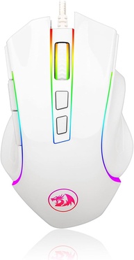 Redragon MOUSE GAMER GRIFFIN BRANCO COM LED RGB - M607W, UNICO - imagem 1