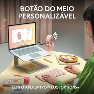 Mouse sem fio Logitech Pebble 2 M350s com Clique Silencioso, Design Slim Ambidestro, Conexão Bluetooth e Pilha Inclusa - Grafite - imagem 4