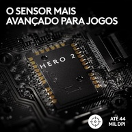 Mouse Gamer Sem Fio Logitech G PRO X SUPERLIGHT 2 com Tecnologia LIGHTSPEED, Ultraleve, Switch LIGHTFORCE, Sensor HERO 2 com 44K DPI, 5 botões programáveis e Bateria Recarregável - Preto - imagem 5
