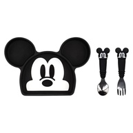 Conjunto Bumkins Disney Mickey Mouse - Prato, Garfo e Colher em Silicone com Sucção | Seguro para Bebês +18 Meses - imagem 1
