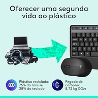 Combo Teclado e Mouse sem fio Logitech MK345 com Teclado com Apoio para as Mãos e Mouse Destro, Conexão USB, Pilhas Inclusas e Layout ABNT2 - imagem 5