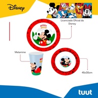 Jogo Infantil de Melamine com 3 Peças Mickey Mouse 22cm - Seguro, Colorido e Divertido - imagem 3
