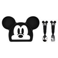 Conjunto Bumkins Disney Mickey Mouse - Prato, Garfo e Colher em Silicone com Sucção | Seguro para Bebês +18 Meses - imagem 2