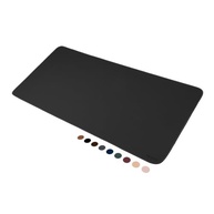 MousePad Desk Pad Eddias em Couro Ecologico 90x40cm + Porta-Copos - (Preto) - imagem 2