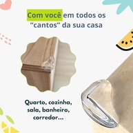 Protetor de Quina de Silicone para Móveis e Mesa - Kit 10 Unidades | Segurança Infantil Transparente com Fácil Instalação - imagem 3