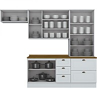 Cozinha Compacta Emily 5 Peças com 8 Portas e 5 Gavetas Espresso Móveis - imagem 2